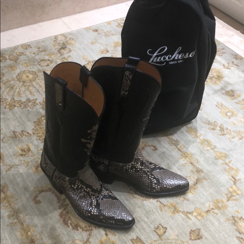 Genuine Python Cowboy Boots - image 1